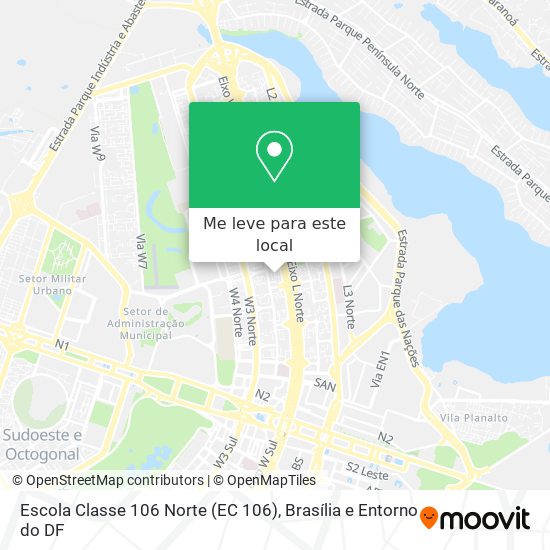 Escola Classe 106 Norte (EC 106) mapa