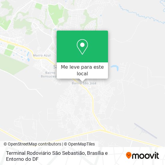 Terminal Rodoviário São Sebastião mapa