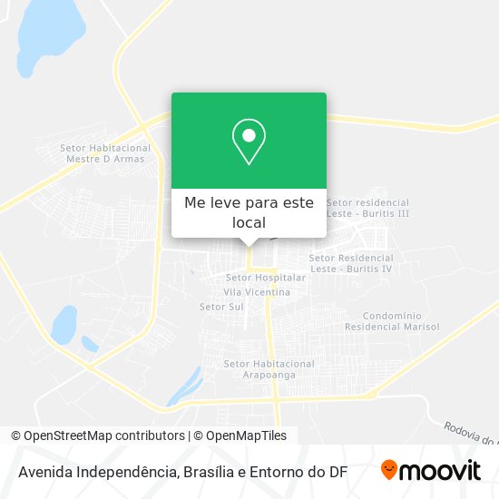 Avenida Independência mapa