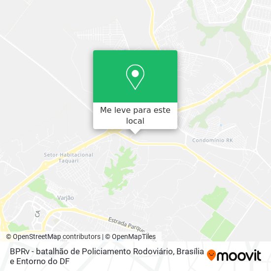 BPRv - batalhão de Policiamento Rodoviário mapa