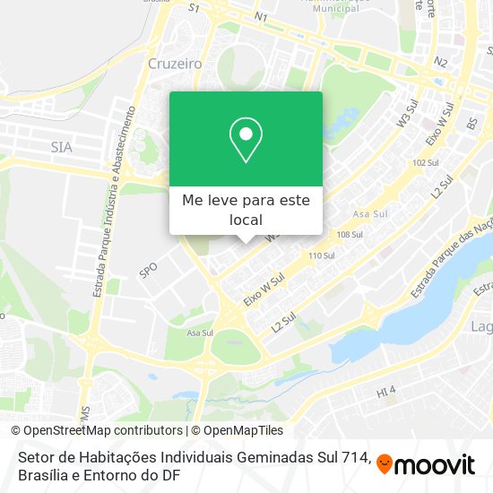 Setor de Habitações Individuais Geminadas Sul 714 mapa