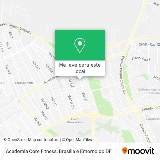 Academia Core Fitness mapa