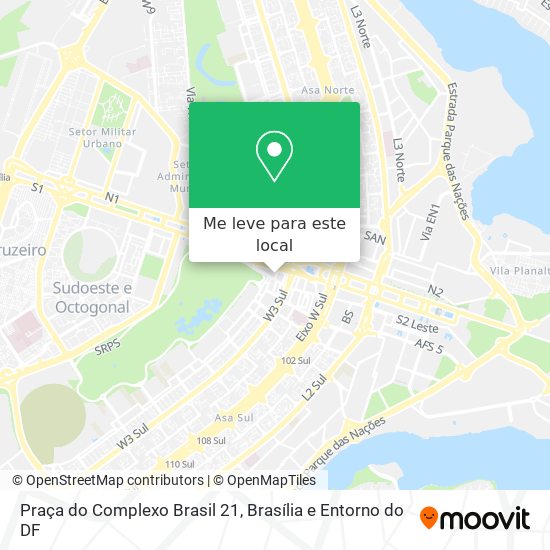 Praça do Complexo Brasil 21 mapa