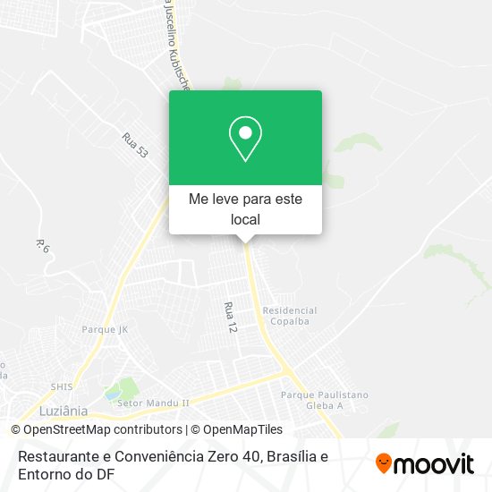 Restaurante e Conveniência Zero 40 mapa