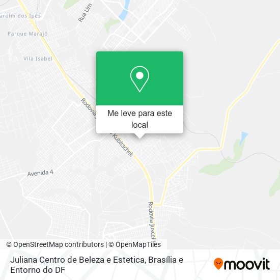 Juliana Centro de Beleza e Estetica mapa