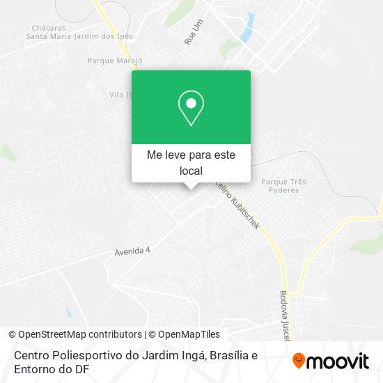 Centro Poliesportivo do Jardim Ingá mapa