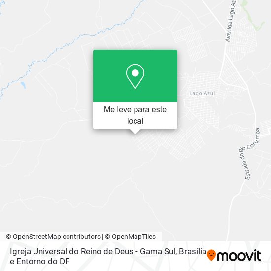 Igreja Universal do Reino de Deus - Gama Sul mapa