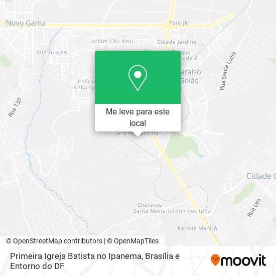 Primeira Igreja Batista no Ipanema mapa