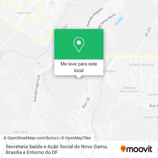Secretaria Saúde e Ação Social do Novo Gama mapa
