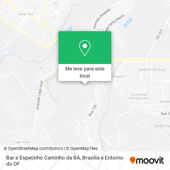Bar e Espetinho Cantinho da BA mapa