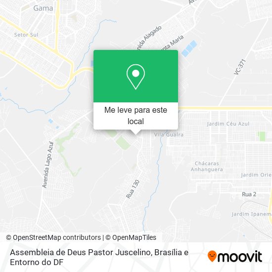 Assembleia de Deus Pastor Juscelino mapa