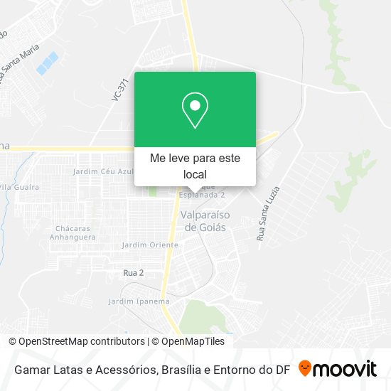 Gamar Latas e Acessórios mapa