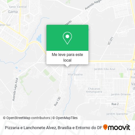 Pizzaria e Lanchonete Alvez mapa