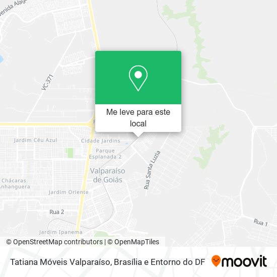Tatiana Móveis Valparaíso mapa