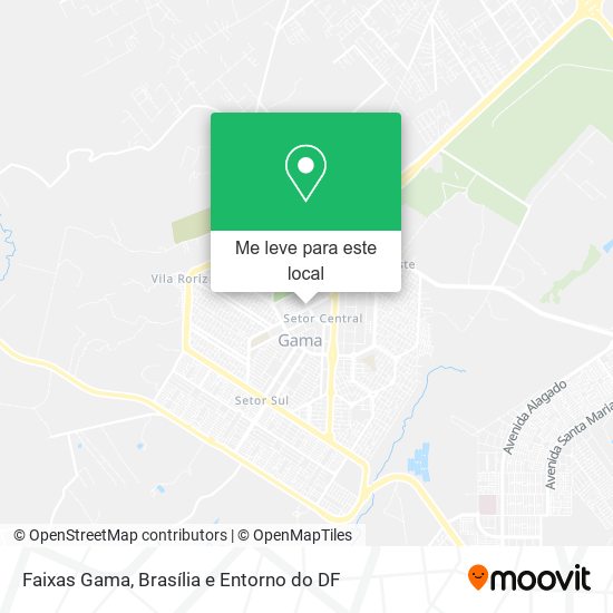 Faixas Gama mapa
