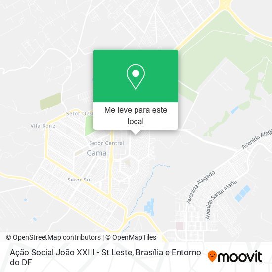 Ação Social João XXIII - St Leste mapa