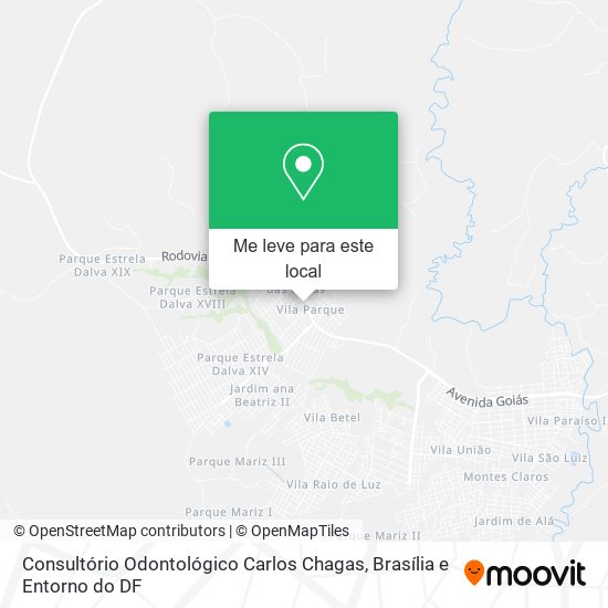 Consultório Odontológico Carlos Chagas mapa