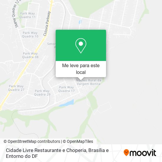 Cidade Livre Restaurante e Choperia mapa
