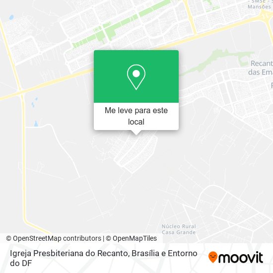 Igreja Presbiteriana do Recanto mapa