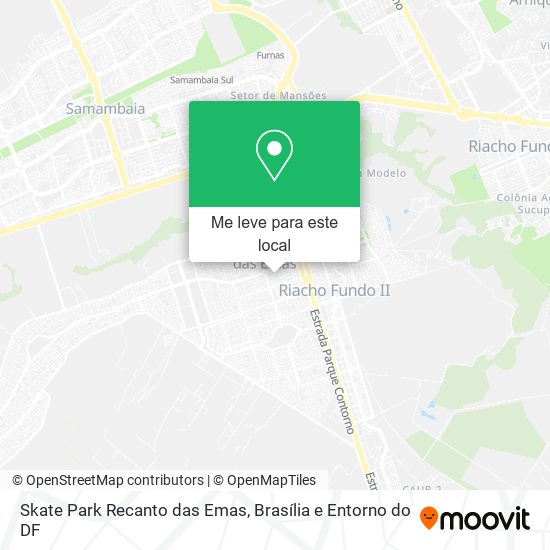 Skate Park Recanto das Emas mapa