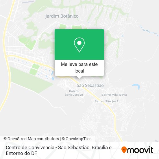 Centro de Convivência - São Sebastião mapa