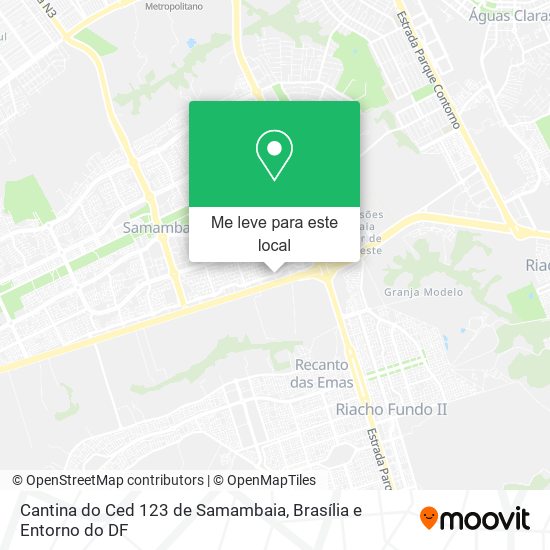 Cantina do Ced 123 de Samambaia mapa