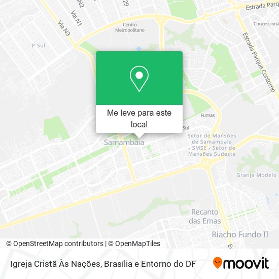 Igreja Cristã Às Nações mapa