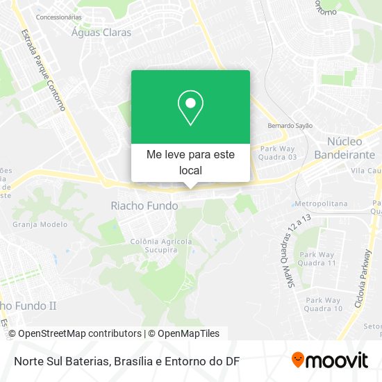 Norte Sul Baterias mapa