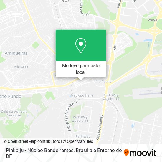 Pinkbiju - Núcleo Bandeirantes mapa