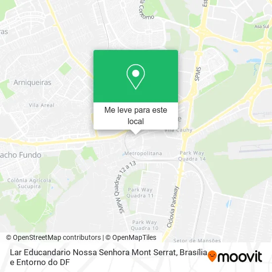 Lar Educandario Nossa Senhora Mont Serrat mapa