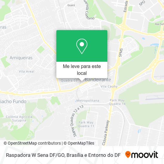 Raspadora W Sena DF/GO mapa