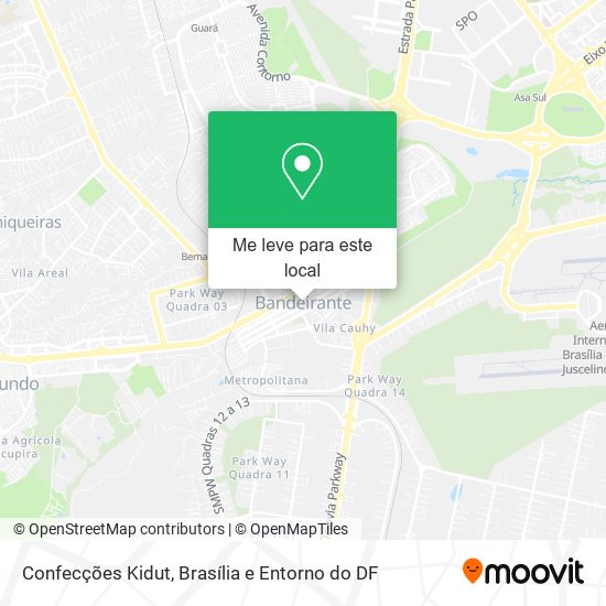 Confecções Kidut mapa