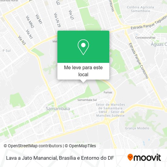 Lava a Jato Manancial mapa