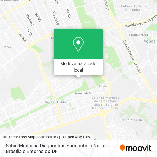 Sabin Medicina Diagnóstica Samambaia Norte mapa