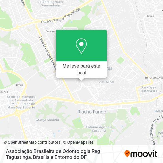 Associação Brasileira de Odontologia Reg Taguatinga mapa