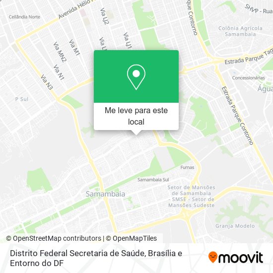 Distrito Federal Secretaria de Saúde mapa