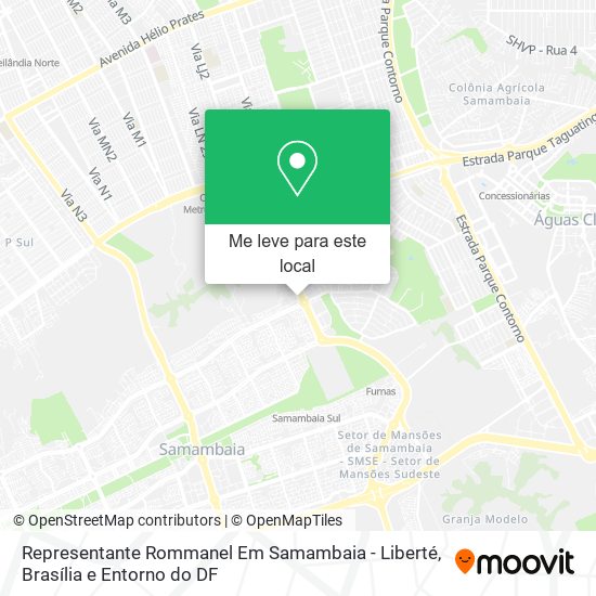 Representante Rommanel Em Samambaia - Liberté mapa