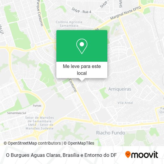 O Burgues Aguas Claras mapa