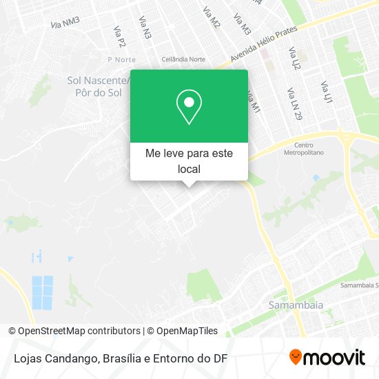 Lojas Candango mapa