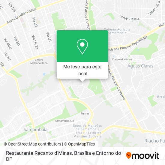 Restaurante Recanto d'Minas mapa