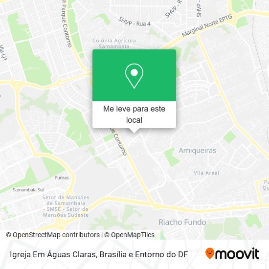 Igreja Em Águas Claras mapa