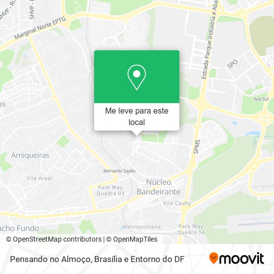 Pensando no Almoço mapa