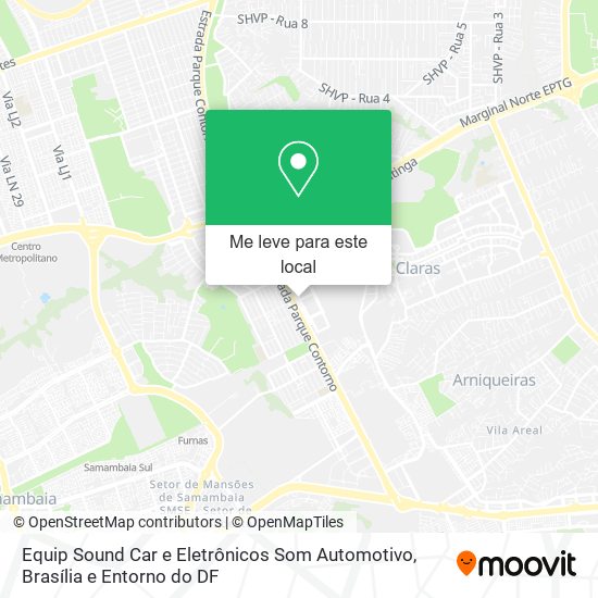 Equip Sound Car e Eletrônicos Som Automotivo mapa