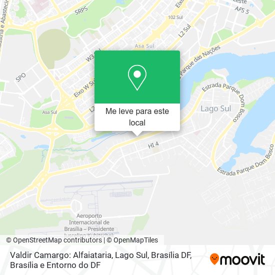 Valdir Camargo: Alfaiataria, Lago Sul, Brasília DF mapa