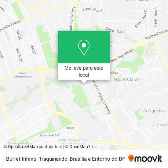 Buffet Infantil Traquinando mapa