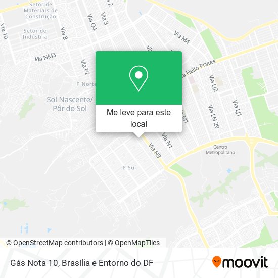 Gás Nota 10 mapa