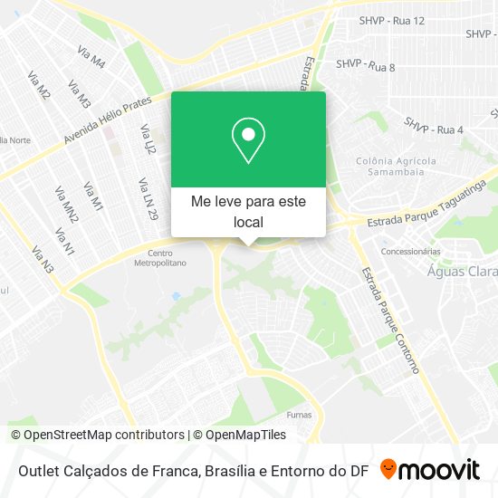 Outlet Calçados de Franca mapa