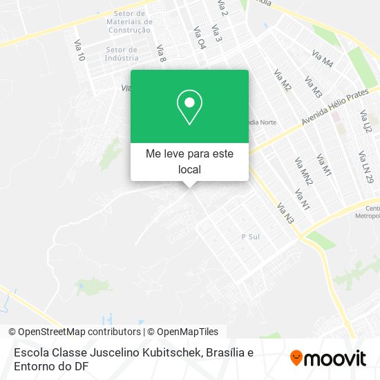 Escola Classe Juscelino Kubitschek mapa
