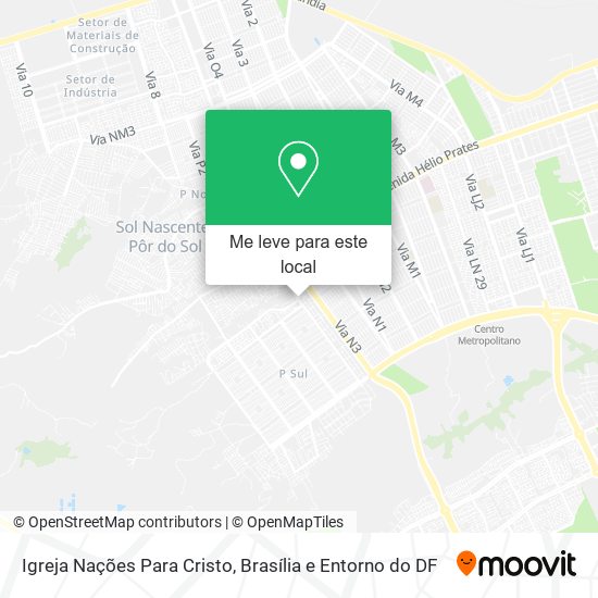 Igreja Nações Para Cristo mapa