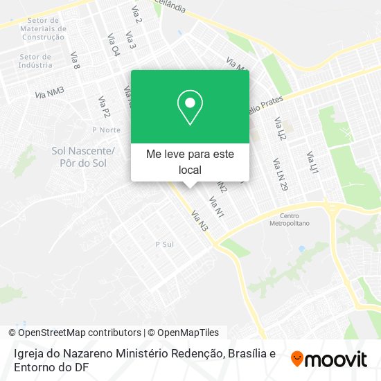 Igreja do Nazareno Ministério Redenção mapa